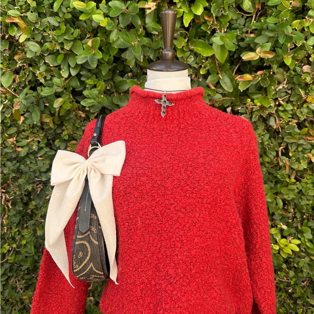 The Limited Red Wool Blend Sweater